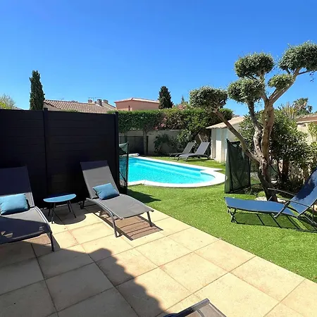 빌라 3 Etoiles Avec Piscine Privee, 500m De La Plage, 4 Pour 6-8 Pers. Au Grau-du-roi - Fr-1-307-157