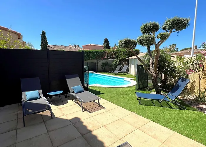 Вилла 3 Etoiles Avec Piscine Privee, 500m De La Plage, 4 Pour 6-8 Pers. Au Grau-du-roi - Fr-1-307-157